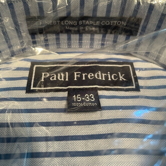 Paul Fredrick men’s cufflink dress shirt - size 15-33 - Picture 2 of 5